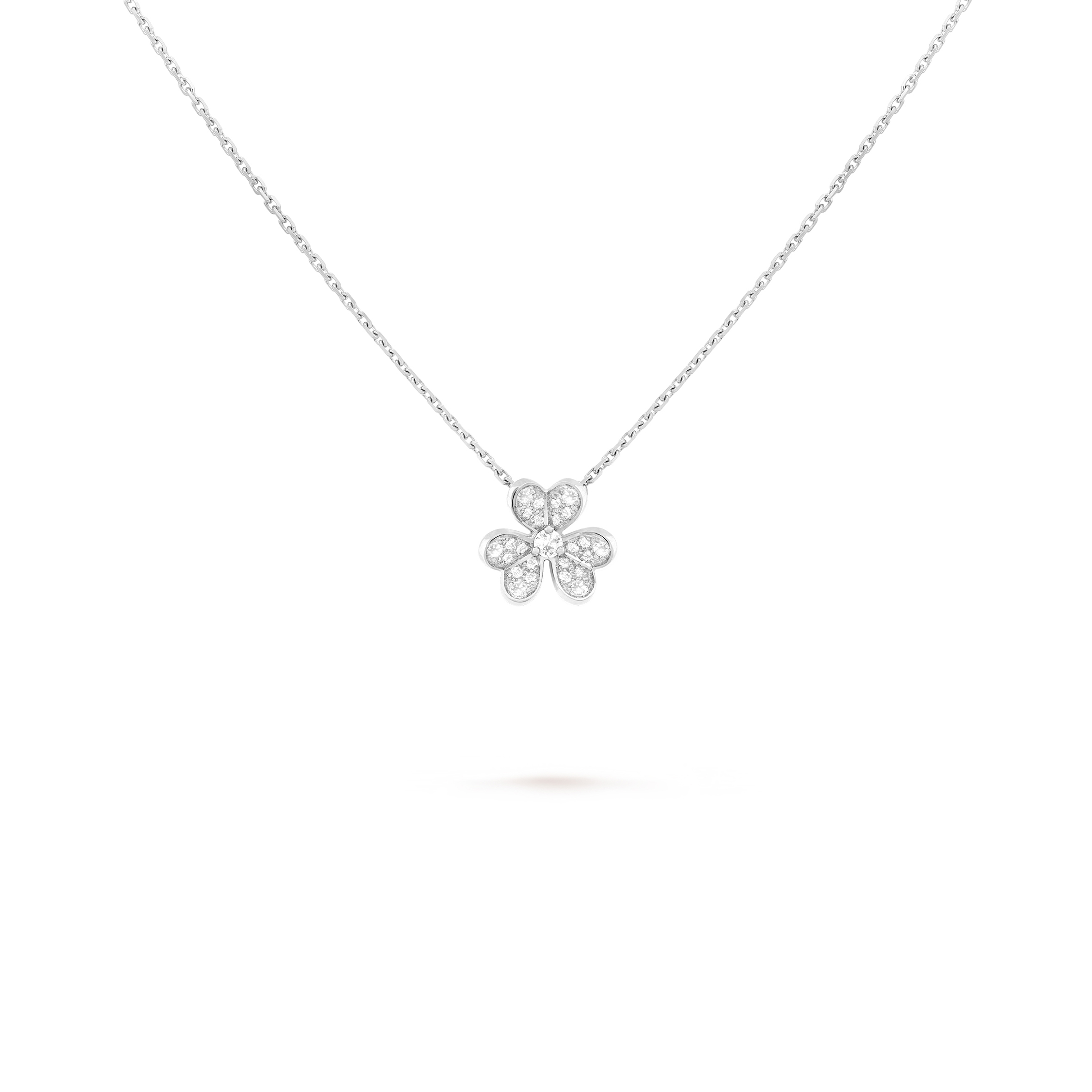 VAN CLEEF ARPELS FRIVOLE PENDANT, MINI MODEL - WHITE GOLD, DIAMOND  VCARP3W300